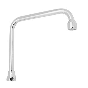 Grifo de Lavabo Monomando Moderno de Latón de 14 mm con Agua Fría y Caliente, Acabado Plateado y Cepillado para Hoteles y Baños - Product Image 1