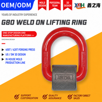 Ring Hoist Baja Paduan G80 Laris Manis, Desain Terpasang, Dilapis Galvanis, Komponen Rigging Profesional untuk Sling