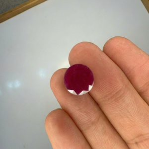 Rubis africain naturel de 5,95 carats, taille ronde, pierre précieuse rouge vif, rubis précieux pour la fabrication de bagues, pendentifs et colliers de luxe - Product Image 1