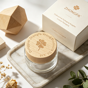 Custom Empty Cosmetic Cream <b>Containers</b> 5G 10G 15G 20G 30G 50G 100G With Natural <b>Bamboo</b> Wooden Caps - Product Image 6