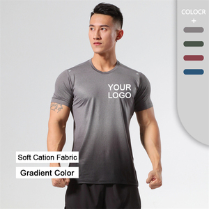 Camiseta Deportiva de Manga Corta para Hombre, Estampado de Puntos, Secado Rápido, Ecológica, Marca Gradient Gym, Estilo Japonés, Promocional, Dryfit, Supima - Product Image 1