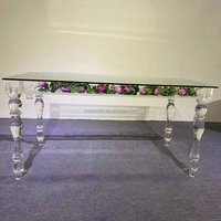 Moderner Hochzeits-Acryl-Tisch / Acryl-Brauttisch / Acryl-Sweetheart-Tisch zur Dekoration