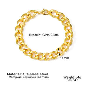 Hip-hop Rose Gold Cuban Link Chain Vintage Stackable Beaded <b>Bracelets</b> Metal Chain Layered <b>Bracelets</b> Cuban <b>Stack</b> Men <b>Bracelets</b> - Product Image 3