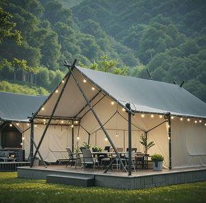 Tentes de luxe pour le glamping en plein air, hôtels, stations balnéaires et <span class=keywords><strong>campings</strong></span>, tente safari carrée de 4*6m à <span class=keywords><strong>vendre</strong></span> - Product Image 2
