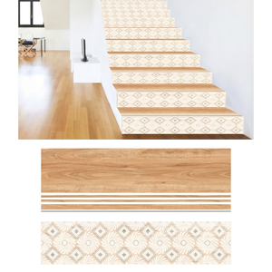 Vistaar Modern Glazed Vitrified Matt <b>Step</b> Riser Porcelain Tiles 300x900mm 200x900mm 10mm Stairs Flooring Ceramics - Product Image 1