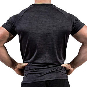Palestra Abbigliamento T-Shirt Uomo Tops Bodybuilding Fitness Muscolare Che Mostra Compressa Stretto Fit Design Usura di Ginnastica Camicie da Uomo - Product Image 6