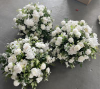 Bola Bunga Baby Breath Sutra Buatan Putih Besar, Dekorasi Pernikahan, Dekorasi Natal, Realistis
