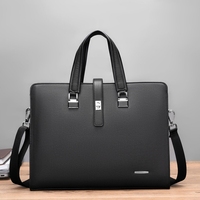 Élégant Sac à Bandoulière de Luxe en PU Imperméable pour Hommes, Sacoche d'Affaires de Bureau ou Porte-Documents, Idéal pour les Trajets Quotidiens