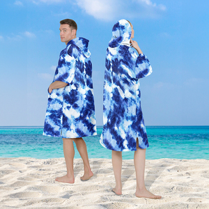 Séchage rapide microfibre Robe À Capuche Serviette De Plage Surf Poncho Natation Plongée Peignoir Cape Microfibre plage - Product Image 2