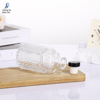 Diffuseur d'ambiance cylindrique nordique personnalisé 200 ml avec bouteille en verre, bâtonnets en rotin et bouchon en caoutchouc, emballé en boîtes