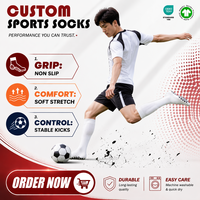Chaussettes de football antidérapantes de haute qualité en gros, personnalisées avec logo sur le dessous, chaussettes de sport avec logo