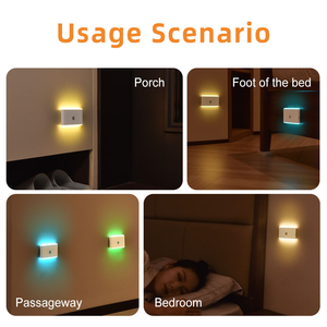 Decorative Double-Sided Multiple Colors LED Infrared <b>Motion</b> <b>Sensor</b> Night <b>Light</b> for Kitchen Bedroom Corridor Bathroom Closet - Product Image 2