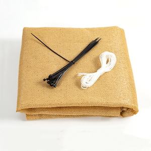 Voile pare-soleil pour balcon en gris, noir et beige avec bordure et boucles en HDPE - Product Image 1