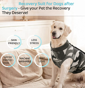 Usmilepet เสื้อโมดอลป้องกันแบบมืออาชีพสำหรับสัตว์เลี้ยงที่มีสภาพผิวผ้านุ่มสำหรับใช้ในการผ่าตัดในฤดูร้อน - Product Image 6