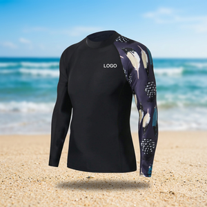 เสื้อรัดกล้ามเนื้อผู้ชายสำหรับ BJJ แขนยาว ระบายอากาศได้ดี เป็นมิตรกับสิ่งแวดล้อม พิมพ์ลายดิจิตอลตามสั่ง ป้องกันรังสียูวี UPF50+ ขายตรงจากโรงงาน - Product Image 3