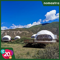 Luxuriöses Glamping-Kuppelzelt 9m für Outdoor-Partys und Nomaden-Camping auf Grasland mit werkseitig angepasster Vier-Jahreszeiten-Winddichtigkeit für Reisen