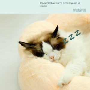 Flower Pet Nest Winter Warm Plush Cat Nest Universal <strong>Kennel</strong> for Four Seasons Solid Pattern Cross-Border Wholesale Stock for <strong>Dogs</strong> - Product Image 3