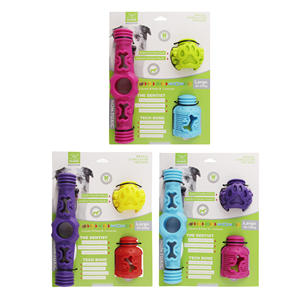 Giocattolo per cani 3 pezzi TPR trattamento interattivo dispensazione cane Chew Puzzle Set eco-friendly palla Stick Tower - Product Image 2