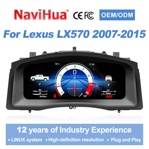 หน้าจอ NaviHua สำหรับ Lexus LX570 ปี 2007-2015 ขนาด 12.3 นิ้ว จอแสดงผลดิจิตอลแบบ Virtual Cockpit รองรับ Carplay หน้าจอ LCD แดชบอร์ด แสดงผลมาตรวัดความเร็ว - Product Image 5