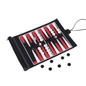 Pu Leather Strategy Game Roll up <b>Board</b> Games Portable Travel <b>Backgammon</b> for Companion - Product Image 6