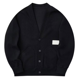 Maglione Cardigan lavorato a <span class=keywords><strong>maglia</strong></span> da uomo a manica lunga <span class=keywords><strong>con</strong></span> scollo a V <span class=keywords><strong>con</strong></span> ricamo autunno inverno bianco lavorato a <span class=keywords><strong>maglia</strong></span> - Product Image 2