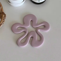 Sous-verre en silicone de qualité alimentaire résistant aux hautes températures, antidérapant, design moderne, pour tasses à café
