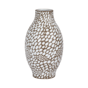 Vaso in Ceramica Moderno con Motivi, Texture a Puntini, Elemento Decorativo per Soggiorno, Elegante Vaso per Fiori - Product Image 3