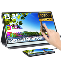 Moniteur externe d'ordinateur portable à écran IPS Full HD 13.3 P de 1080 pouces du fournisseur en gros avec 10 points de contact