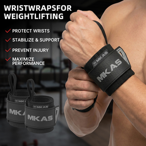 Penyangga Pergelangan Tangan Elastis Besar MKAS Gym Fitness untuk Angkat Berat, Powerlifting, Tugas Berat, dan Penguatan - Product Image 4