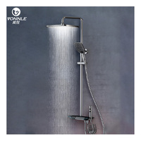 Robinet de douche moderne gris anthracite à affichage numérique, populaire, monocommande, en acier inoxydable, intelligent, avec jet céramique et fonction pause