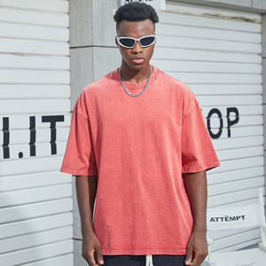 High Quality Heavy <strong>Cotton</strong> Mens Tshirts Boxy Street <strong>Wear</strong> Wash Brown Oversized T Shirts Custom Logo - Product Image 5