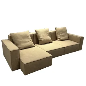 Sofá de couro modular seccional de design moderno conjunto de sofá de tecido inteligente para uso ao ar livre e escolar para móveis de sala de estar