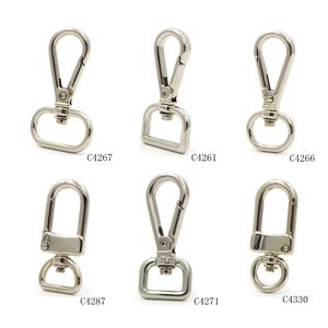 Clips de anillo <span class=keywords><strong>en</strong></span> <span class=keywords><strong>D</strong></span> giratorio de 15mm y 20mm, broche a presión dorado claro, herrajes para bolsos de lujo, gancho a presión de Metal personalizado para bolso - Product Image 5