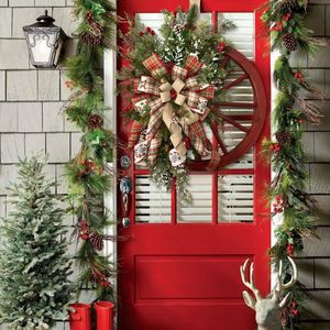 Guirnalda Navideña Ecológica, Adorno Navideño para Puerta Principal, Guirnalda Artificial de Pino para Decoración de Fiestas - Product Image 3