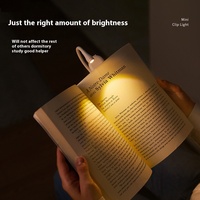 Lampe de lecture LED rechargeable USB Senya-Pro I, luminosité réglable, parfaite comme marque-page, mini lampe à clip pour chambre à coucher et salle de lecture