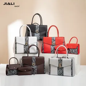Cheap wholesale women luxury purses and handbags 2024 new fashion trending high quality ladies leather fancy bag 3 piece set