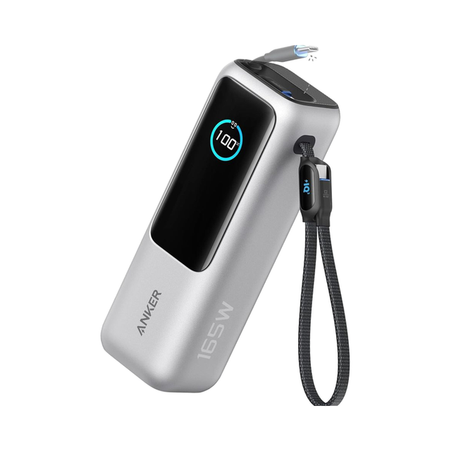 Anker Power Bank 25,000mAh 165W Fast Charging with Built-In and Cables ,Ultra-Fast Portable Charger for Dual Laptops