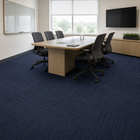 Dalles de moquette 60x60cm en nylon à boucles, modulaires, carrées, pour projets de bureaux, personnalisation OEM