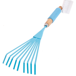 Rastrillo para hojas Kinzo Garden de 38x13 cm con púas de acero ligeras para limpieza de césped y jardín - Product Image 6