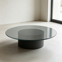 Plateau de table en verre trempé gris Euro personnalisé, pour tables de café et de salle à manger, idéal pour les projets hôteliers, commerciaux et de murs-rideaux.