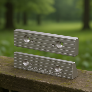 Mordaza acanalada para tornillo de banco modular de 100 mm de longitud con orificios de montaje para un sujeción de precisión - Product Image 3