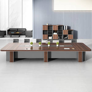 Table de conférence Saint-Lee rectangulaire 240 cm, peinture cuite, stable, usage commercial - Product Image 5