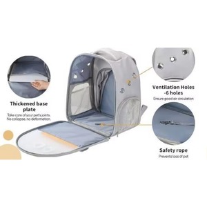 Free Sample Cat <b>Carrier</b> <b>Backpack</b>, Collapsible Cat <b>Backpack</b> <b>Carrier</b> Soft Sided for Small and Medium <b>Dog</b> and Cats - Product Image 4