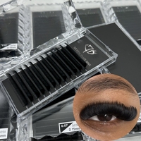 Plateau d'extensions de cils en cachemire mat noir, volume intense, doux, sans cruauté, 0.03 05 07mm J B C CC D DD L, extensions de cils en cachemire végétalien