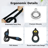 Kovida 2-in-1 Penisring Paar-Vibrator Sexspielzeug Erweiterung für Männer Frauen Fernbedienung App-Steuerung Masturbator Individuelles Paket Logo