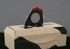 Hộp lưu trữ trứng dễ thương với móc áo tùy chỉnh bao bì hộp trứng màu nâu với chèn giấy/khay - Product Image 2