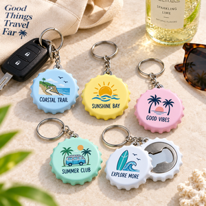 Porte-clés ouvre-bouteille personnalisé, porte-clés souvenir imprimé, logo personnalisé, cadeau de voyage, porte-clés promotionnel - Product Image 2