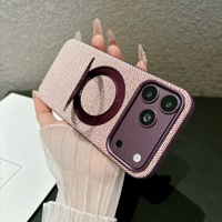 Coque de téléphone magnétique en tissu tissé texturé pour iPhone 18 Pro Max, protection intégrale arrière pour iPhone 17 Pro Max