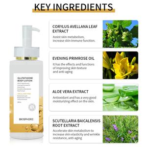 Lotion corporelle hydratante et éclaircissante 24h à l'acide glutamique Biosphère, qualité supérieure, dernière version OEM ODM - Product Image 2