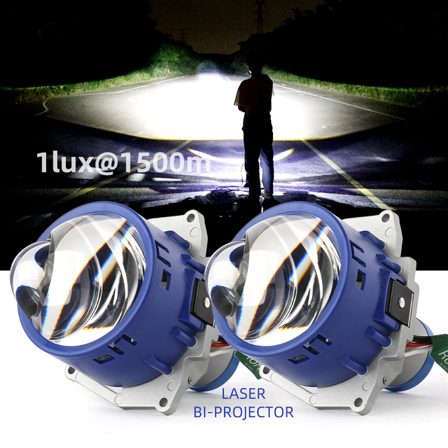 Led Headlight 1500M High Low Beam Laser Bi Led Projector Lens 3.0